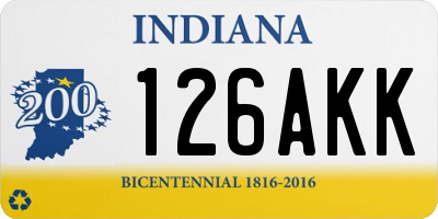 IN license plate 126AKK