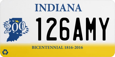 IN license plate 126AMY