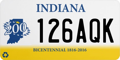IN license plate 126AQK