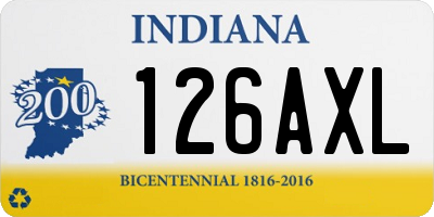 IN license plate 126AXL