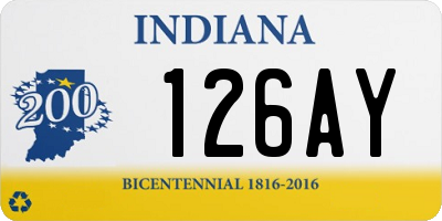 IN license plate 126AY