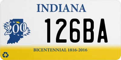 IN license plate 126BA