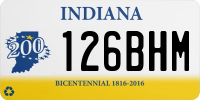 IN license plate 126BHM