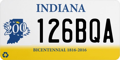 IN license plate 126BQA