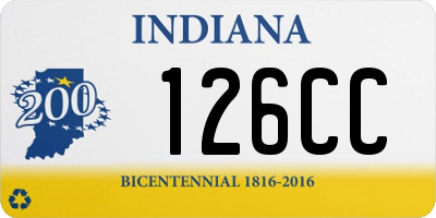 IN license plate 126CC