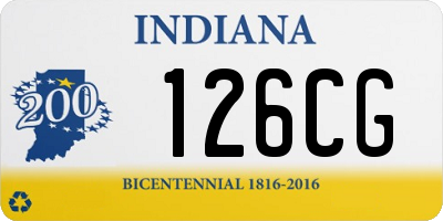 IN license plate 126CG