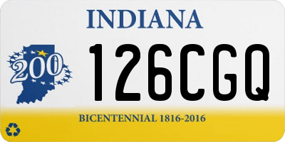 IN license plate 126CGQ