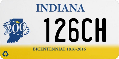 IN license plate 126CH