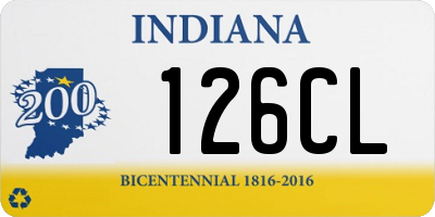 IN license plate 126CL