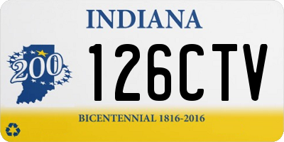 IN license plate 126CTV
