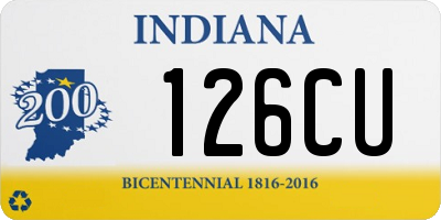 IN license plate 126CU