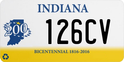 IN license plate 126CV