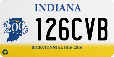IN license plate 126CVB