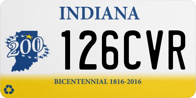 IN license plate 126CVR