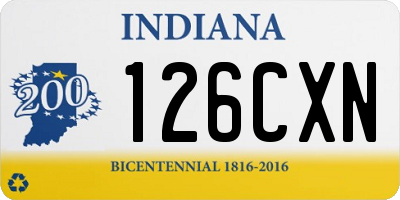 IN license plate 126CXN