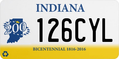 IN license plate 126CYL