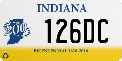 IN license plate 126DC