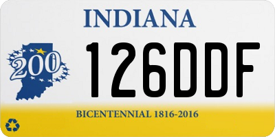 IN license plate 126DDF