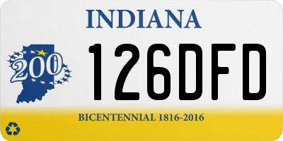 IN license plate 126DFD