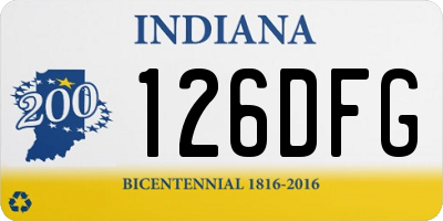 IN license plate 126DFG