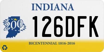 IN license plate 126DFK