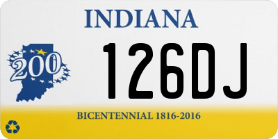 IN license plate 126DJ