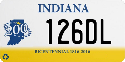 IN license plate 126DL