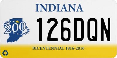 IN license plate 126DQN