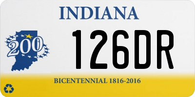 IN license plate 126DR