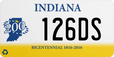 IN license plate 126DS