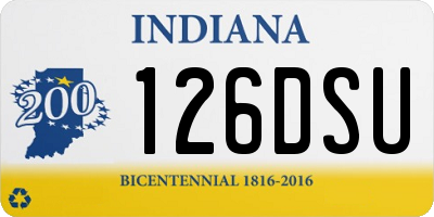 IN license plate 126DSU