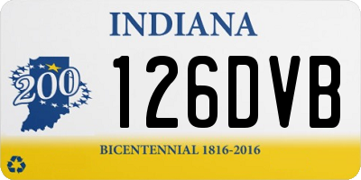 IN license plate 126DVB