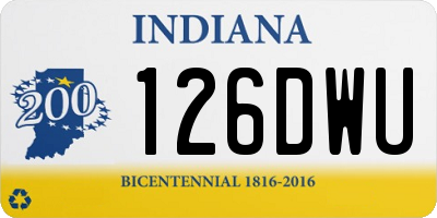 IN license plate 126DWU