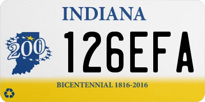 IN license plate 126EFA