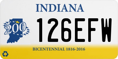 IN license plate 126EFW