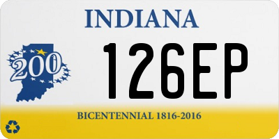 IN license plate 126EP