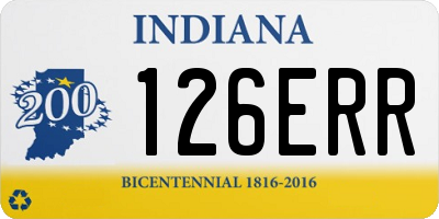 IN license plate 126ERR