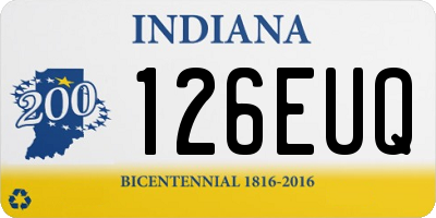 IN license plate 126EUQ