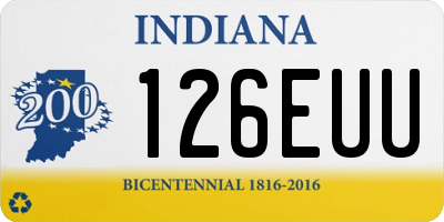 IN license plate 126EUU