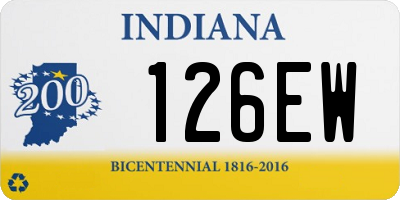 IN license plate 126EW