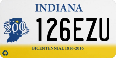 IN license plate 126EZU