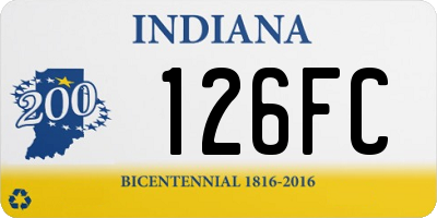 IN license plate 126FC