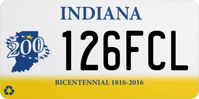 IN license plate 126FCL