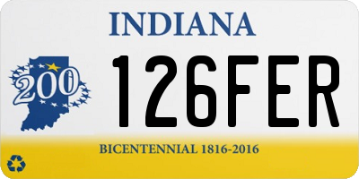 IN license plate 126FER
