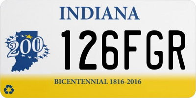 IN license plate 126FGR