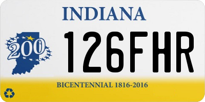 IN license plate 126FHR