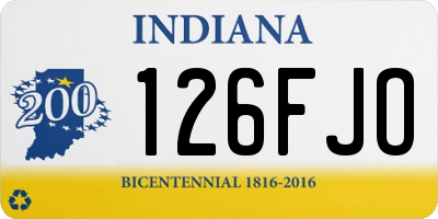 IN license plate 126FJO