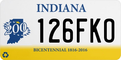 IN license plate 126FKO