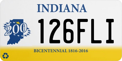 IN license plate 126FLI