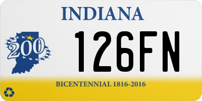 IN license plate 126FN